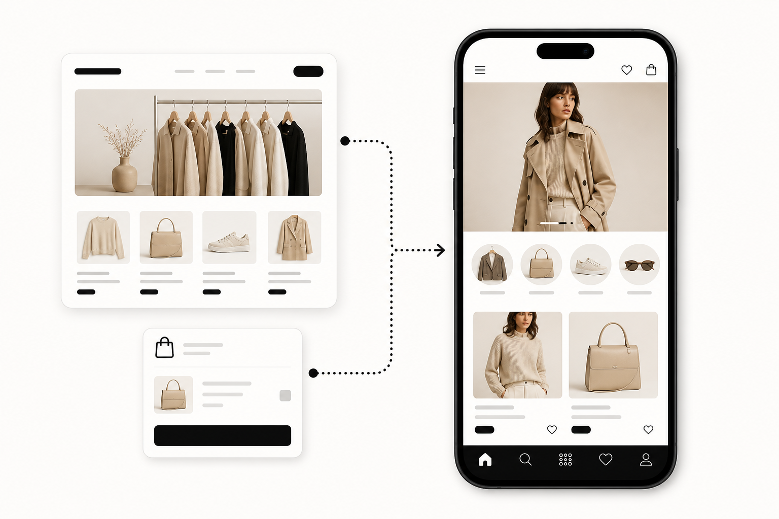 Une boutique e-commerce et son application mobile native