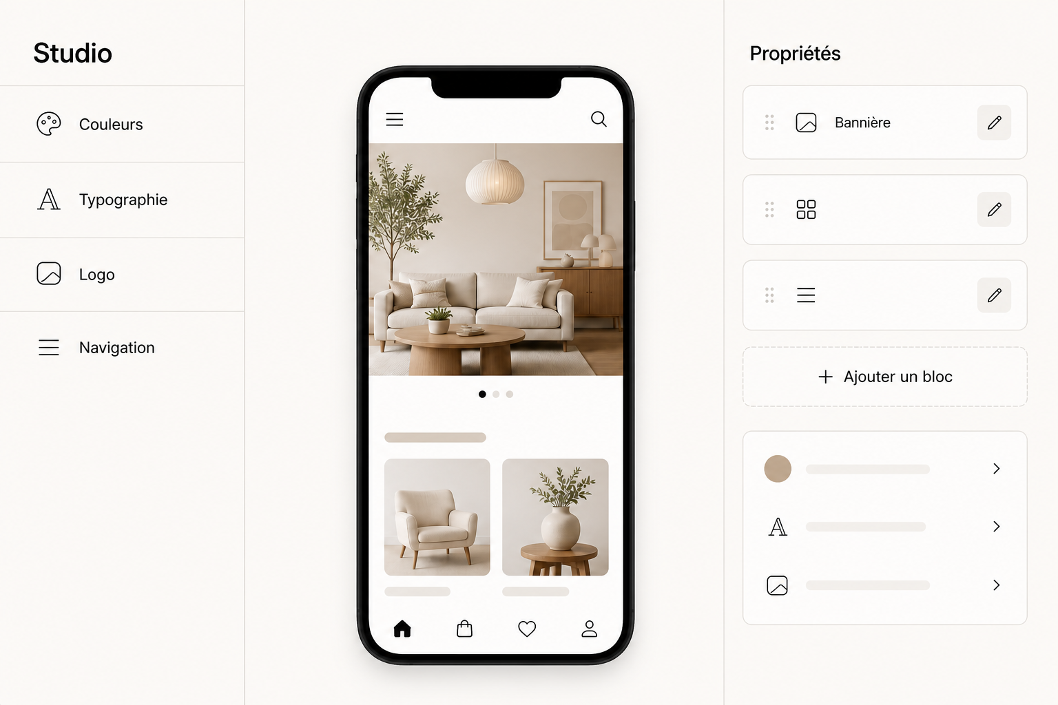 Le Studio Prestafy et l’aperçu d’une application mobile